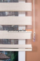 Eko Krem Bambu Zebra Perde