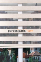 Eko Krem Bambu Zebra Perde