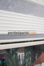 Eko Krem Geniş Plise Zebra Perde