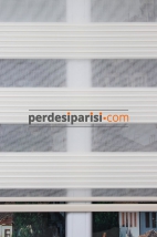 Eko Krem Geniş Plise Zebra Perde
