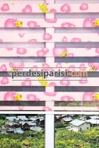 Pembe Kalpli Çocuk Zebra Perde