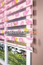 Pembe Kalpli Çocuk Zebra Perde