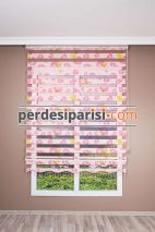 Pembe Kalpli Çocuk Zebra Perde