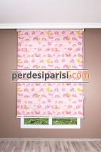 Pembe Kalpli Çocuk Zebra Perde