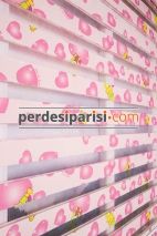 Pembe Kalpli Çocuk Zebra Perde
