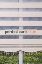 Krem Yarım Plise Zebra Perde