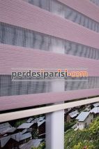 Gülkurusu Çizgili Bambu Zebra Perde