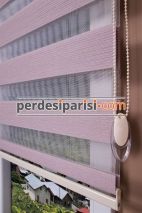 Gülkurusu Çizgili Bambu Zebra Perde
