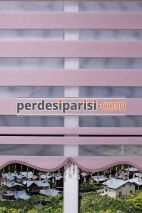 Gülkurusu Çizgili Bambu Zebra Perde