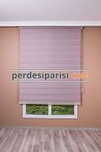 Gülkurusu Çizgili Bambu Zebra Perde