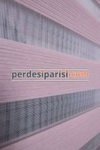 Gülkurusu Çizgili Bambu Zebra Perde