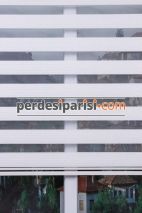 Gümüş Çizgili Simli Zebra Perde