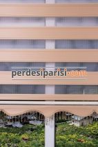 Mat Bej Yarım Plise Zebra Perde