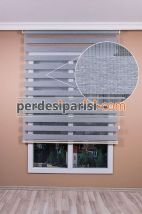 Mat Gri Bambu Zebra Perde