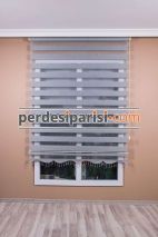 Mat Gri Bambu Zebra Perde