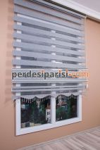 Mat Gri Bambu Zebra Perde