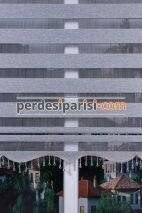 Mat Gri Bambu Zebra Perde