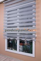 Mat Gri Bambu Zebra Perde