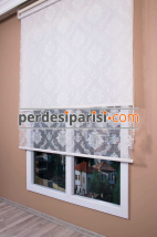 Oval Damask Çiftli Sistem Stor Perde