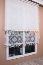 Oval Damask Çiftli Sistem Stor Perde