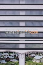 Siyah Sim Çizgili Renkli Plise Zebra Perde