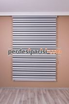 Siyah Sim Çizgili Renkli Plise Zebra Perde