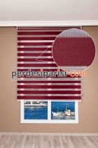 Lüx Bordo Düz Zebra Perde