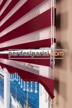 Lüx Bordo Düz Zebra Perde