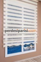 Lüx Ekru Düz Zebra Perde