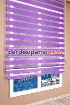 Lüx Leylak Düz Zebra Perde