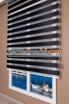 Lüx Siyah Düz Zebra Perde