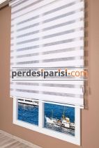 Eko Dar Beyaz Plise Zebra Perde