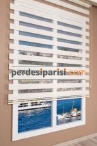 Eko Ekru Bambu Zebra Perde