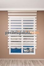 Eko Ekru Bambu Zebra Perde
