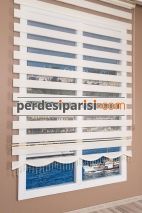Eko Ekru Bambu Zebra Perde