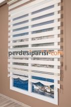 Eko Ekru Bambu Zebra Perde
