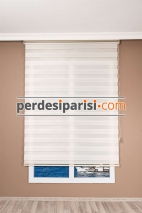Eko Ekru Bambu Zebra Perde