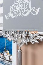 Beyaz Düz Zebra Perde - Gümüş Varaklı 