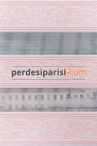 Pudra Ağaç Kabuğu Plise Zebra Perde