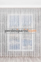 Granit Desen Tül + Düz Fon Perde (Full Paket)