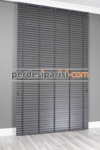 Antrasit 50 MM Polywood Ahşap Jaluzi Perde