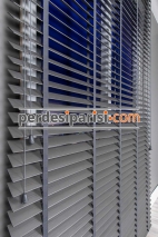 Antrasit 50 MM Polywood Ahşap Jaluzi Perde