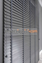 Antrasit 50 MM Polywood Ahşap Jaluzi Perde