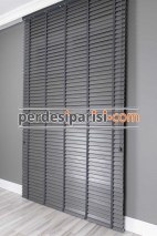 Antrasit 50 MM Polywood Ahşap Jaluzi Perde