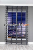 Antrasit 50 MM Polywood Ahşap Jaluzi Perde