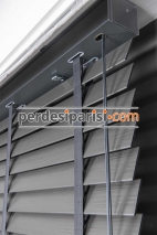 Antrasit 50 MM Polywood Ahşap Jaluzi Perde