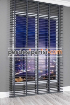 Antrasit 50 MM Polywood Ahşap Jaluzi Perde