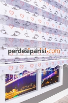 Kalpli Fincan Baskılı Plise Zebra Perde