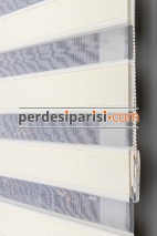 Astoria Krem Plise Desenli Zebra Perde
