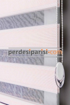 Astoria Pembe Plise Desenli Zebra Perde
